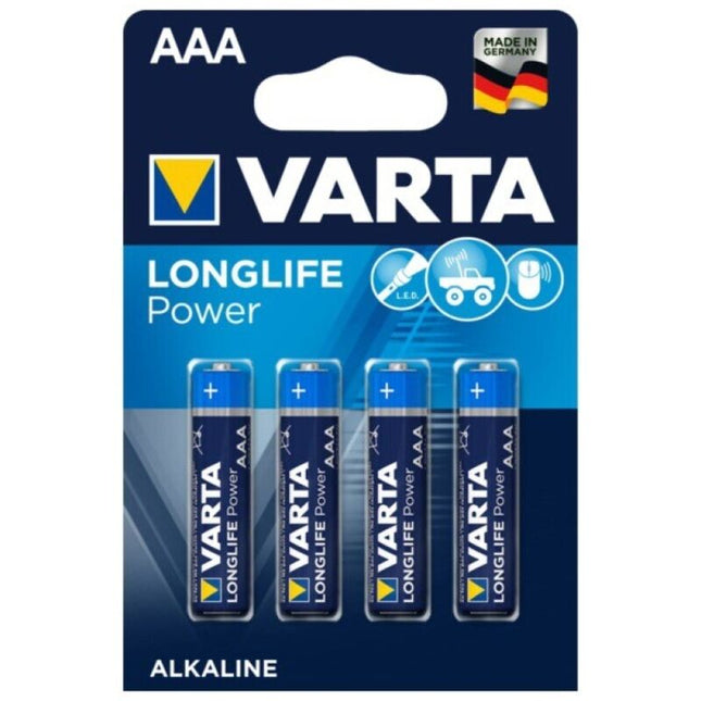 VARTA - PILE ALCALINE LONGLIFE POWER AAA LR03 4 UNITÉ by VARTA