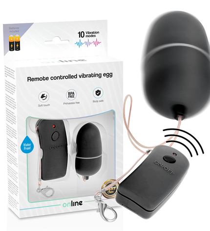 ONLINE - OEUF VIBRANT AVEC TÉLÉCOMMANDE NOIRE by ONLINE