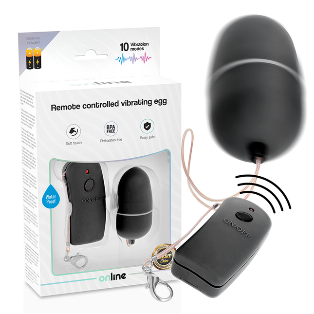 ONLINE - OEUF VIBRANT AVEC TÉLÉCOMMANDE NOIRE by ONLINE