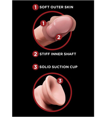 KING COCK - BALLES GODE 3D PLUS 15.2 CM PEAU CLAIRE by KING COCK PLUS
