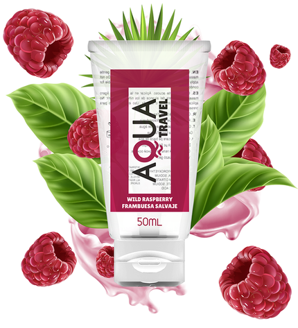 AQUA TRAVEL - LUBRIFIANT A BASE D''EAU SAVEUR FRAMBOISE SAUVAGE - 50 ML by AQUA TRAVEL