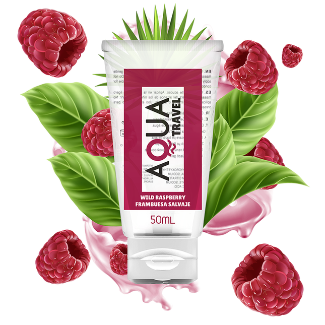 AQUA TRAVEL - LUBRIFIANT A BASE D''EAU SAVEUR FRAMBOISE SAUVAGE - 50 ML by AQUA TRAVEL