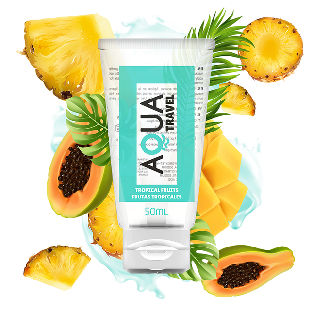 AQUA TRAVEL - SAVEUR LUBRIFIANT A BASE D''EAU FRUITS TROPICAUX - 50 ML by AQUA TRAVEL