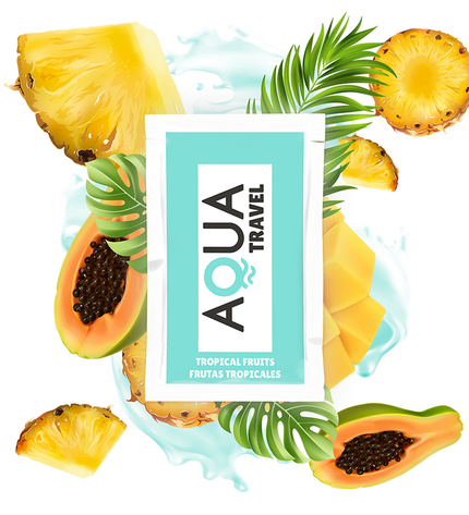 AQUA TRAVEL - LUBRIFIANT À BASE D'EAU SAVEUR FRUITS TROPICAUX 6 ML by AQUA TRAVEL