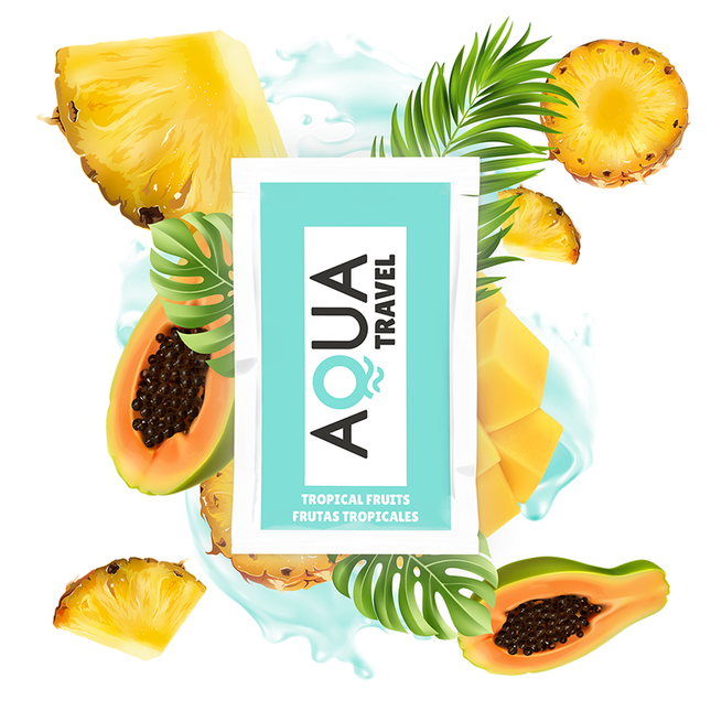 AQUA TRAVEL - LUBRIFIANT À BASE D'EAU SAVEUR FRUITS TROPICAUX 6 ML by AQUA TRAVEL