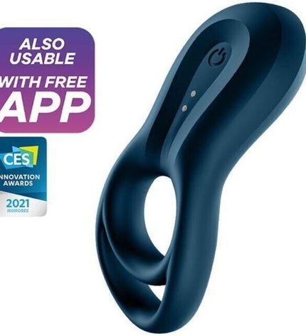 SATISFYER - APPLICATION EPIC DUO RING VIBRATOR BLEU by SATISFYER CONNECT