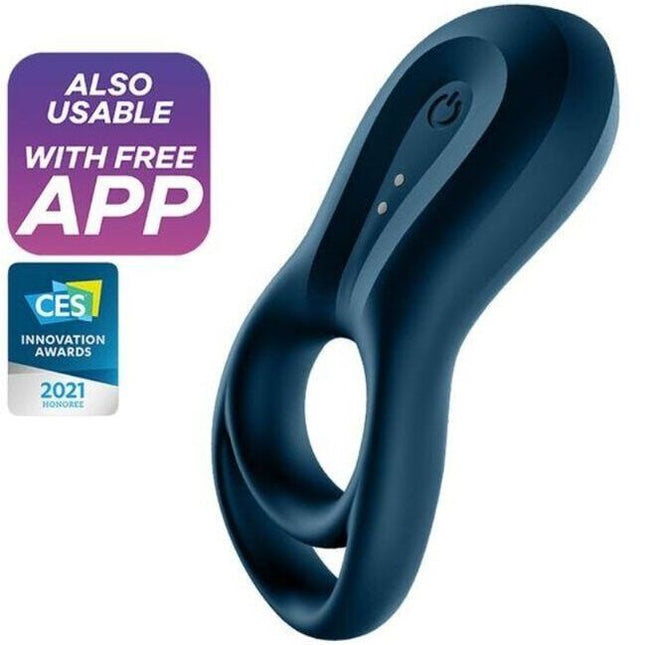 SATISFYER - APPLICATION EPIC DUO RING VIBRATOR BLEU by SATISFYER CONNECT