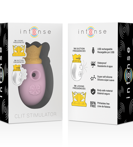 INTENSE - STIMULATEUR DE CLITORIS 10 MODES D'ASPIRATION ET DE LÉCHAGE - ROSE by INTENSE HIGH TECH