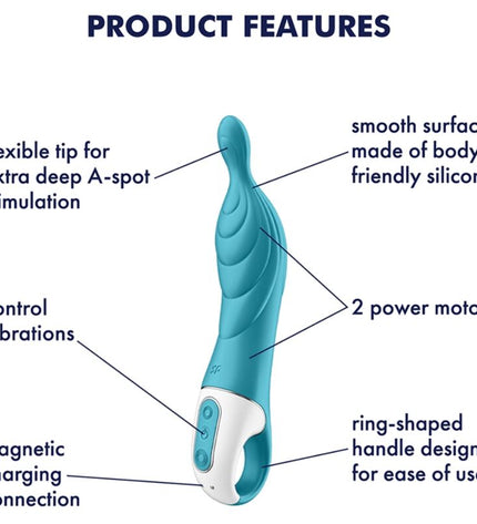 SATISFYER - VIBRATEUR AMAZING 2 ASPOT TURQUOISE by SATISFYER VIBRATOR