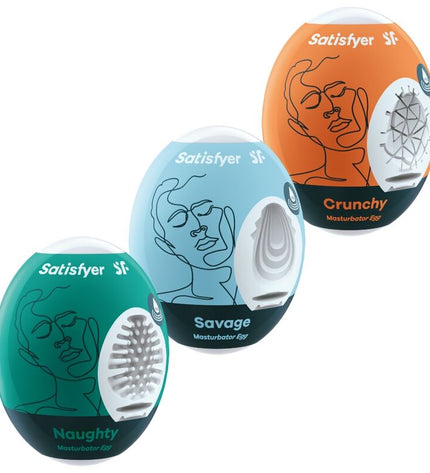 SATISFYER - 3 OEUFS MASTURBATEURS NAUGHTY, SAVAGE & CRUNCHY by SATISFYER EGGS