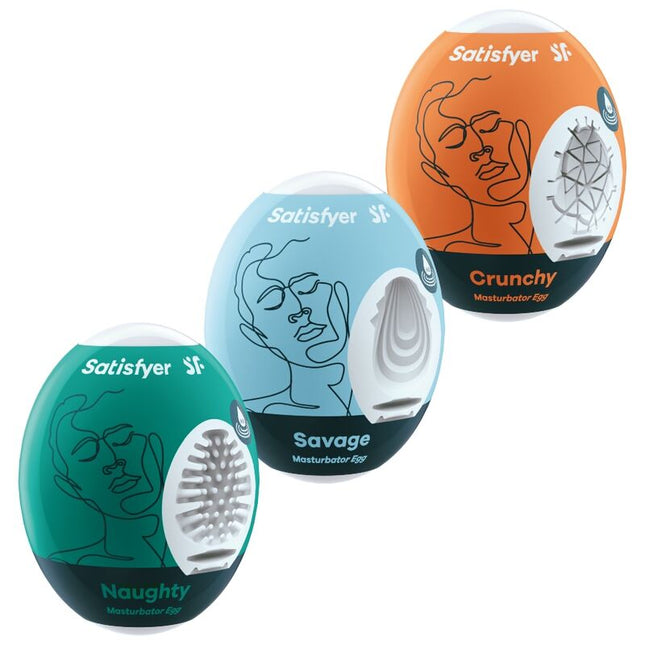 SATISFYER - 3 OEUFS MASTURBATEURS NAUGHTY, SAVAGE & CRUNCHY by SATISFYER EGGS