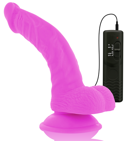 DIVERSIA - DILDO VIBRANT FLEXIBLE VIOLET 21.5 CM -O- 4.5 CM by DIVERSIA