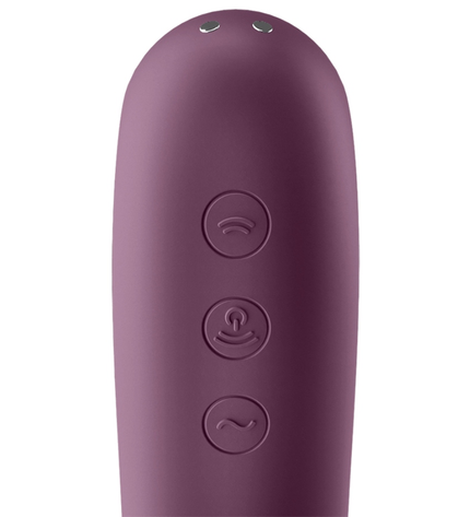 SATISFYER - VIBRATEUR DUAL KISS AIR PULSE VIN ROUGE by SATISFYER AIR PULSE