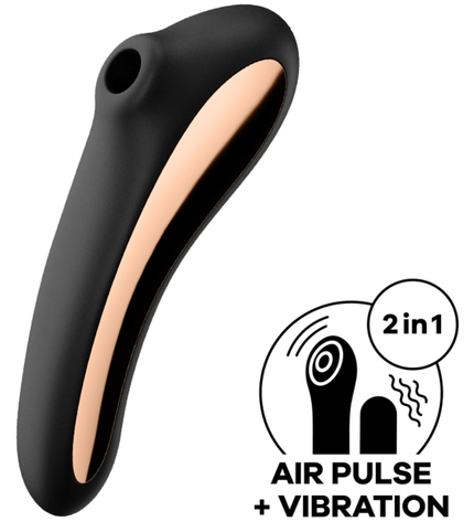 SATISFYER - VIBRATEUR DUAL KISS AIR PULSE NOIR by SATISFYER AIR PULSE