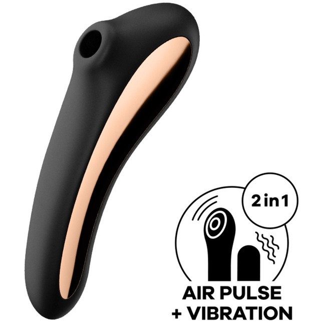 SATISFYER - VIBRATEUR DUAL KISS AIR PULSE NOIR by SATISFYER AIR PULSE