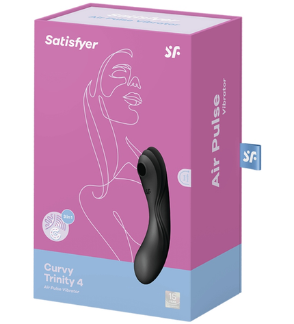 SATISFYER - STIMULATEUR ET VIBRATEUR CURVY TRINITY 4 NOIR by SATISFYER AIR PULSE