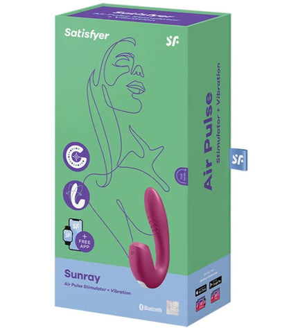SATISFYER - APPLICATION SUNRAY STIMULATEUR ET VIBRATEUR ROUGE by SATISFYER CONNECT