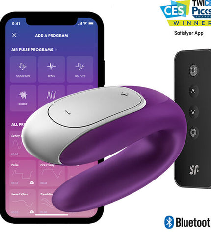 SATISFYER - VIBRATEUR PARTENAIRE DOUBLE FUN VIOLET by SATISFYER CONNECT