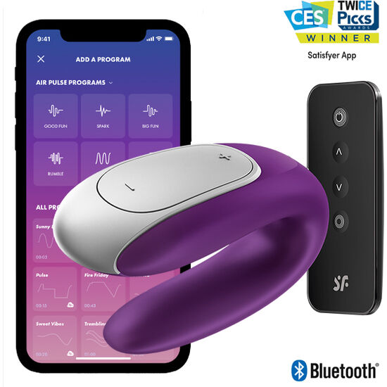 SATISFYER - VIBRATEUR PARTENAIRE DOUBLE FUN VIOLET by SATISFYER CONNECT