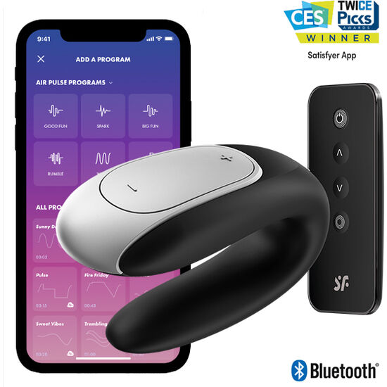 SATISFYER - VIBRATEUR PARTENAIRE DOUBLE FUN NOIR by SATISFYER CONNECT