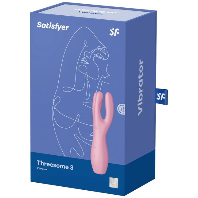 SATISFYER - VIBRATEUR THREESOME 3 ROSE by SATISFYER VIBRATOR