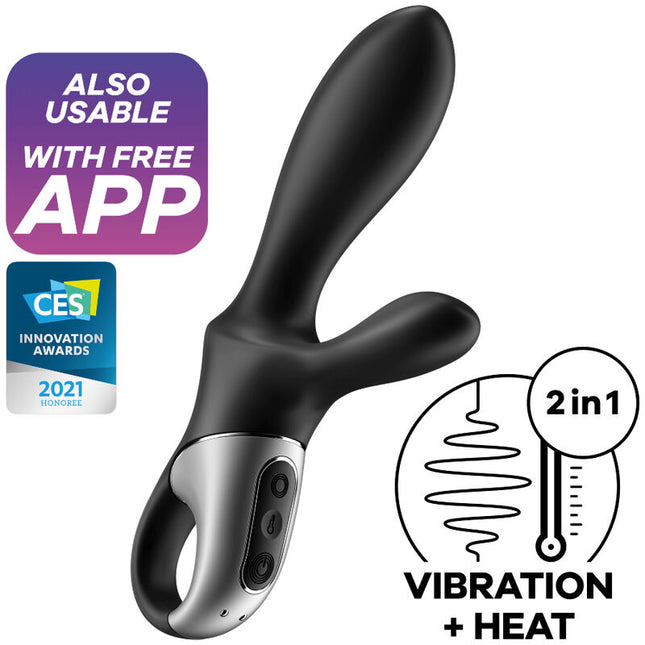 SATISFYER - APPLICATION HEAT CLIMAX+ VIBRATEUR ANAL NOIR by SATISFYER CONNECT