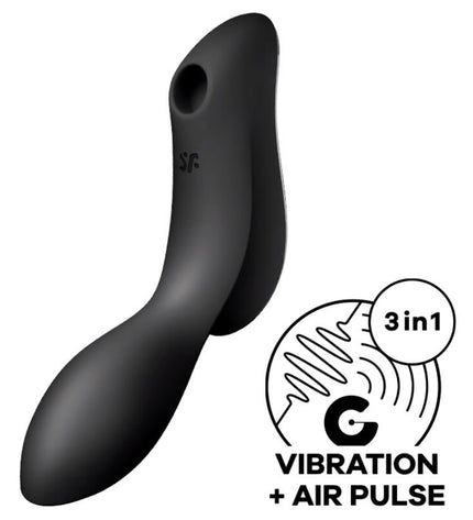 SATISFYER - VIBRATEUR CURVY TRINITY 2 AIR PULSE NOIR by SATISFYER AIR PULSE