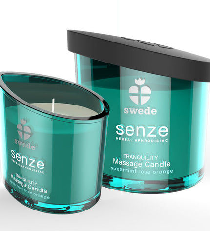 SWEDE - BOUGIE DE MASSAGE SWEEDE SENZE TRANQUILITY MENTHE VERTE, ROSE, ORANGE by SWEDE