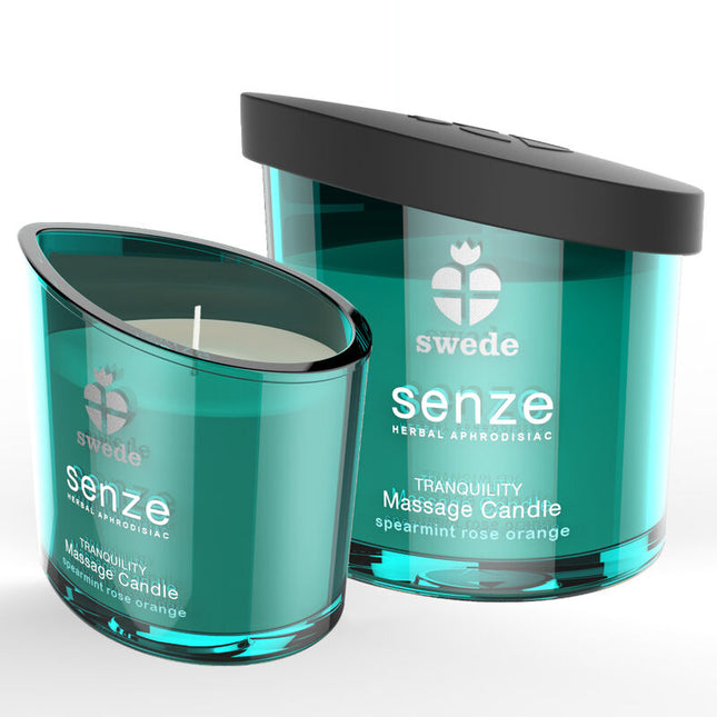 SWEDE - BOUGIE DE MASSAGE SWEEDE SENZE TRANQUILITY MENTHE VERTE, ROSE, ORANGE by SWEDE