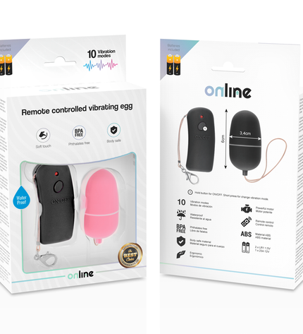 ONLINE - OEUF VIBRANT AVEC TÉLÉCOMMANDE ROSE by ONLINE