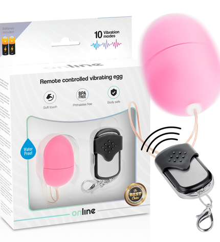 ONLINE - OEUF VIBRANT TÉLÉCOMMANDE S ROSE by ONLINE