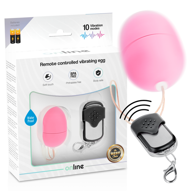 ONLINE - OEUF VIBRANT TÉLÉCOMMANDE S ROSE by ONLINE