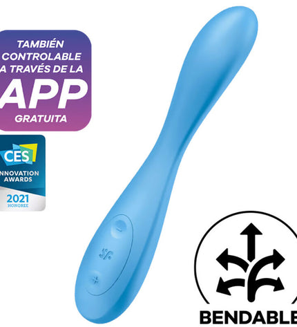 SATISFYER - APPLICATION MULTI VIBRATEUR G-SPOT FLEX 4+ BLEU by SATISFYER CONNECT