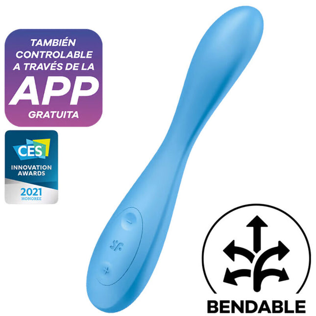 SATISFYER - APPLICATION MULTI VIBRATEUR G-SPOT FLEX 4+ BLEU by SATISFYER CONNECT