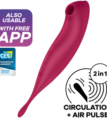 SATISFYER - APPLICATION DE STIMULATEUR ET VIBRATEUR TWIRLING PRO+ ROUGE by SATISFYER CONNECT