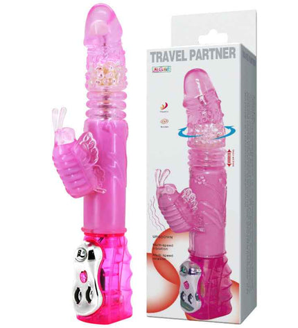 BAILE - PARTENAIRE DE VOYAGE ROTATEUR HAUT ET BAS LAPIN ROSE