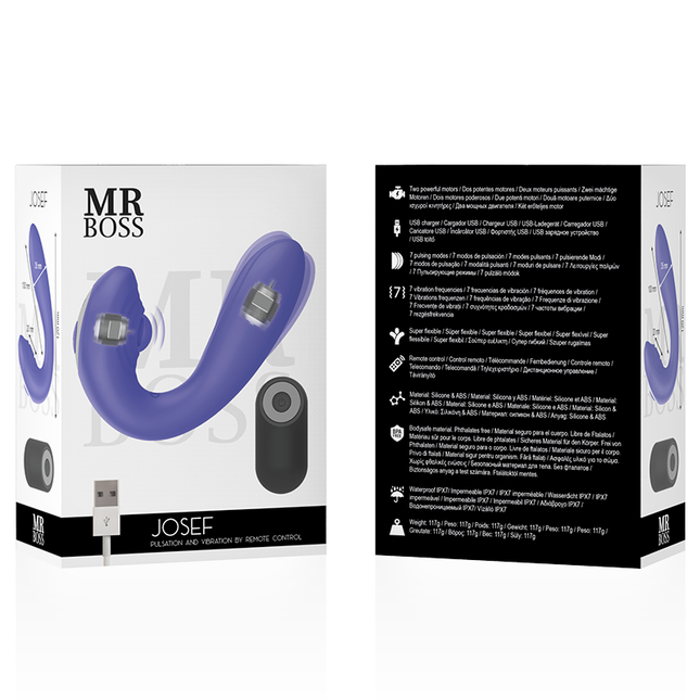 MR BOSS - JOSEF TÉLÉCOMMANDE PULSATION & VIBRATION POUR COUPLES by MR. BOSS