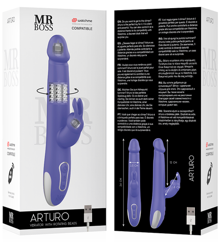 MR BOSS - ARTURO VIBROMASSEUR ET ROTATIF + TÉLÉCOMMANDE WATCHME by MR. BOSS