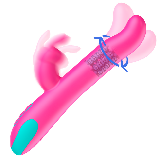 HAPPY LOKY - PLUTO VIBROMASSEUR RABBIT ET ROTATIF + TÉLÉCOMMANDE WATCHME by HAPPY LOKY