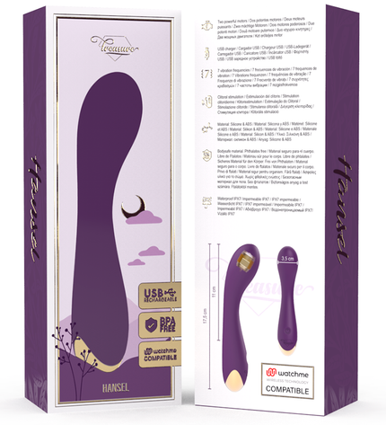 TREASURE - HANSEL VIBROMASSEUR POINT G + TÉLÉCOMMANDE WATCHME by TREASURE
