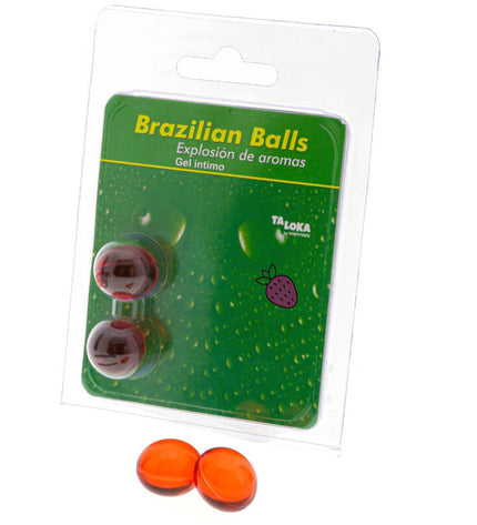 TALOKA - 2 BOULES BRÉSILIENNES GEL INTIME FRAISE by TALOKA