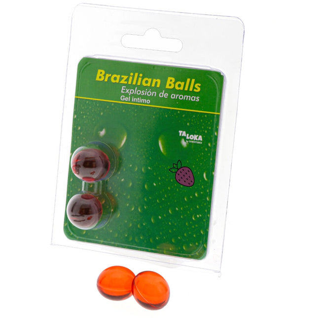 TALOKA - 2 BOULES BRÉSILIENNES GEL INTIME FRAISE by TALOKA