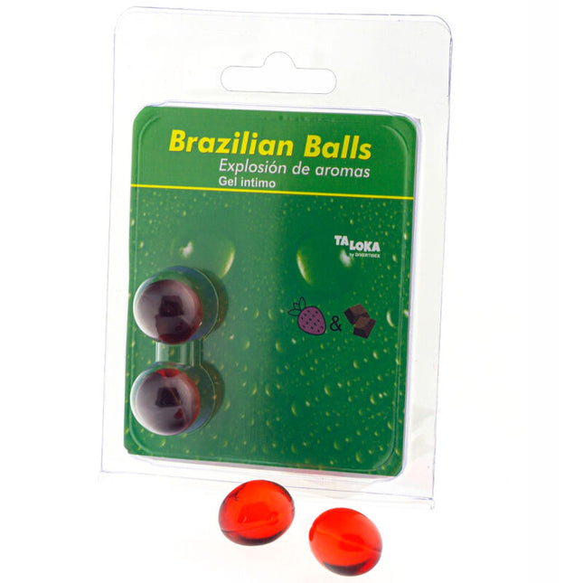 TALOKA - 2 BOULES BRÉSILIENNES GEL INTIME FRAISE & CHOCOLAT by TALOKA