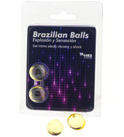 TALOKA - 2 BALLES BRÉSILIENNES VIBRANT & EFFET DE CHOC GEL EXCITANT by TALOKA