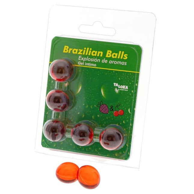 TALOKA - 5 BOULES BRÉSILIENNES GEL INTIME FRAISE & CERISE by TALOKA