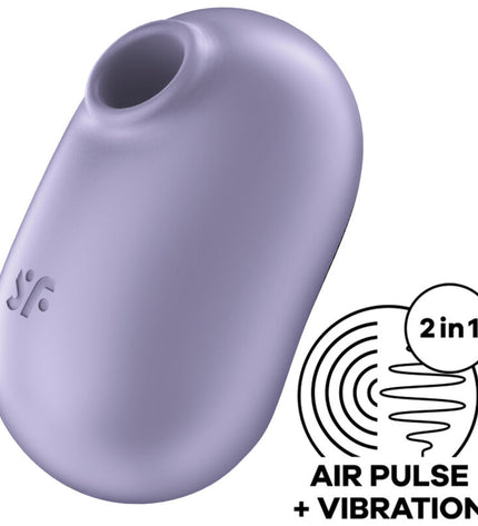 SATISFYER - STIMULATEUR ET VIBRATEUR DOUBLE AIR PULSE PRO TO GO 2 VIOLET by SATISFYER AIR PULSE