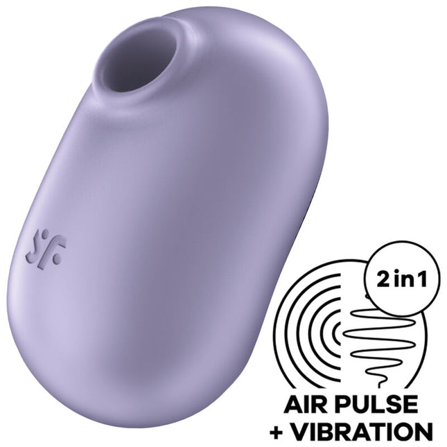 SATISFYER - STIMULATEUR ET VIBRATEUR DOUBLE AIR PULSE PRO TO GO 2 VIOLET by SATISFYER AIR PULSE