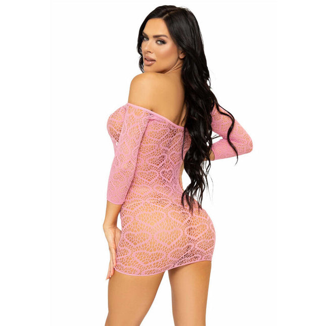 LEG AVENUE - MINI ROBE EN FILET COEUR TAILLE UNIQUE - ROUGE by LEG AVENUE DRESSES