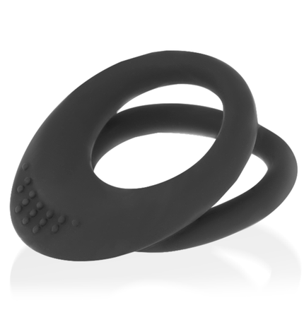 BAGUE OHMAMA DOUBLE SILICONE 3.5 CM - 4.5 CM by OHMAMA FETISH