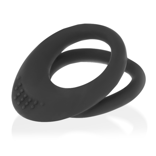 BAGUE OHMAMA DOUBLE SILICONE 3.5 CM - 4.5 CM by OHMAMA FETISH